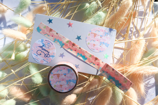 Milki Bunns Dreamy Pink and Blue Version Washi Tape
