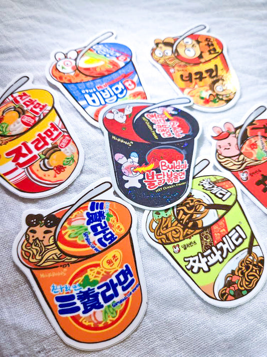 Ramyun Collection Fluffle Pack - (6 Clear Vinyl + free glitter Hani Sticker) Exclusive