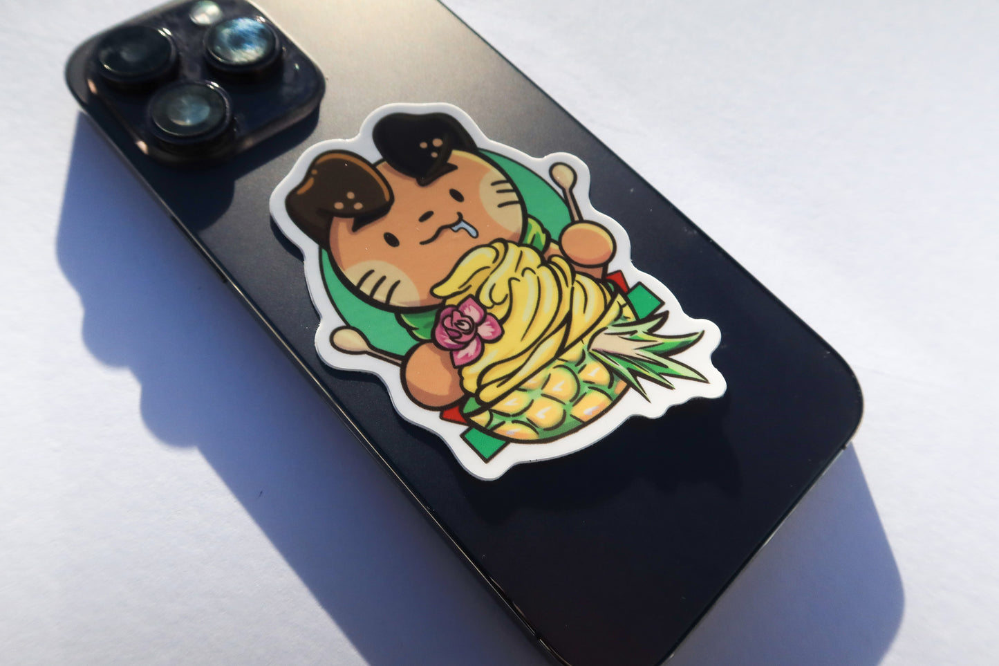 Misu Pineapple Soft Serve 3" Glossy Vinyl Sticker Oahu Collection