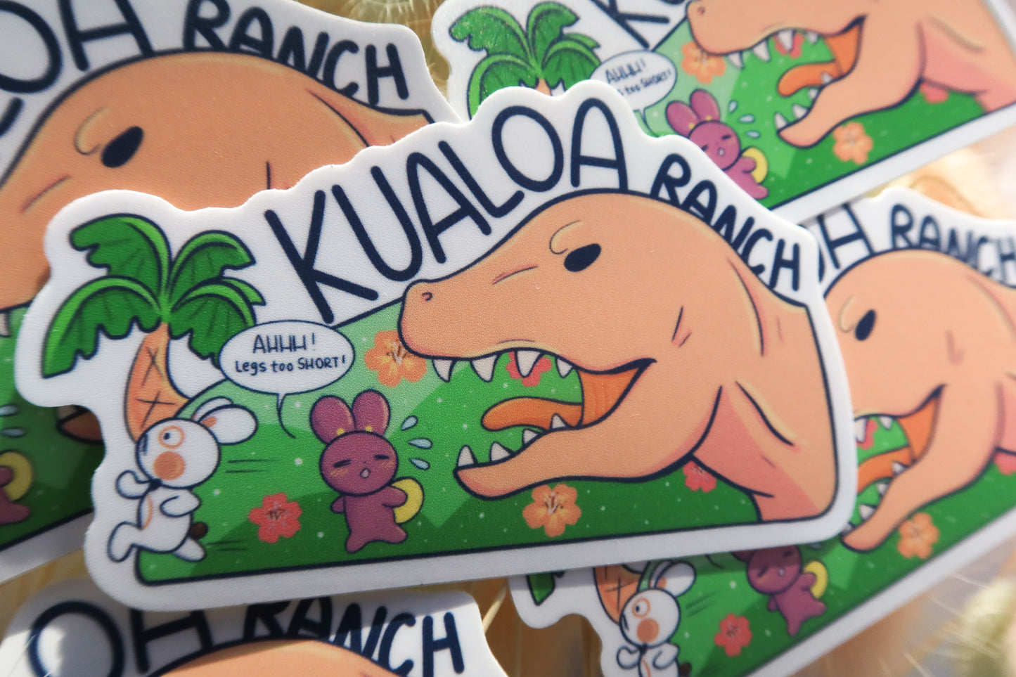 Bora Gogu and Kurimu Kualoa Ranch 3" Matte Vinyl Sticker Oahu Collection